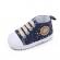 Tenisi pentru bebelusi, denim cu stelute aurii (marime disponibila: 3-6 luni