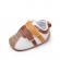 Adidasi pentru bebelusi, albi cu insertii maro (marime disponibila: 3-6 luni