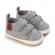 Pantofi sport pentru bebelusi, gri cu barete cu arici (marime disponibila: 3-6