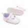 Pantofiori albi cu floricele si perlute (marime disponibila: 3-6 luni (marimea