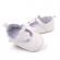 Pantofiori albi cu floricele si perlute (marime disponibila: 3-6 luni (marimea