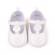 Pantofiori albi cu floricele si perlute (marime disponibila: 3-6 luni (marimea