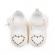 Pantofiori albi sidefati - heart (marime disponibila: 3-6 luni (marimea 18