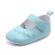 Pantofiori bleu cu broderii florale (marime disponibila: 6-9 luni (marimea 19