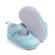Pantofiori bleu cu broderii florale (marime disponibila: 6-9 luni (marimea 19