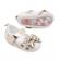 Pantofiori eleganti albi cu insertii aurii (marime disponibila: 0-3 luni)