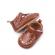 Pantofiori maro cu broderie florala (marime disponibila: 9-12 luni (marimea 20