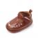 Pantofiori maro cu broderie florala (marime disponibila: 9-12 luni (marimea 20