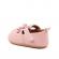 Pantofiori roz cu funda si model (marime disponibila: 3-6 luni (marimea 18