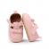 Pantofiori roz cu funda si model (marime disponibila: 3-6 luni (marimea 18