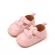 Pantofiori roz cu funda si model (marime disponibila: 3-6 luni (marimea 18
