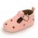 Pantofiori roz cu stelute decupate (marime disponibila: 3-6 luni (marimea 18
