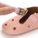 Pantofiori roz cu stelute decupate (marime disponibila: 3-6 luni (marimea 18