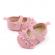 Pantofiori roz cu strasuri si volanase (marime disponibila: 9-12 luni (marimea