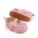 Pantofiori roz cu strasuri si volanase (marime disponibila: 9-12 luni (marimea