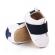Pantofi albi cu banda elastica bleumarin (marime disponibila: 3-6 luni (marimea