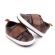 Pantofi maro cu bareta lata cu arici (marime disponibila: 6-9 luni (marimea 19