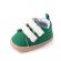 Pantofi pentru bebelusi, verzi, cu barete din blanita (marime disponibila: 3-6