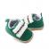 Pantofi pentru bebelusi, verzi, cu barete din blanita (marime disponibila: 3-6