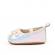 Pantofiori albi cu paiete si fundita (marime disponibila: 6-9 luni (marimea 19