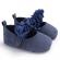 Pantofiori bleumarine cu trandafirasi (marime disponibila: 6-9 luni (marimea 19