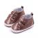 Pantofiori maro pentru bebelusi - glitter (marime disponibila: 3-6 luni