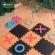 Covoras puzzle cu X si O din spuma EVA, 9 bucati, multicolor, 94.5 x 94.5 cm montat, My Garden 2902