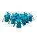 Set 2 marionete degete Monster, albastru inchis, 5 cm, Vivo MONSTER-BLUE2