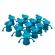 Set 2 marionete degete Monster, albastru inchis, 5 cm, Vivo MONSTER-BLUE2