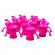Set 2 marionete degete Monster, roz inchis, 5 cm, Vivo MONSTER-PINK2