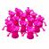 Set 2 marionete degete Monster, roz inchis, 5 cm, Vivo MONSTER-PINK2