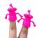 Set 2 marionete degete Monster, roz inchis, 5 cm, Vivo MONSTER-PINK2