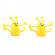 Set 2 marionete degete Monster, 5 cm, galben, Vivo MONSTER-YELLOW1