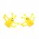 Set 2 marionete degete Monster, 5 cm, galben, Vivo MONSTER-YELLOW1