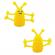 Set 2 marionete degete Monster, 5 cm, galben, Vivo MONSTER-YELLOW1