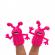 Set 2 marionete degete Monster, pink, 5 cm, Vivo MONSTER-PINK3