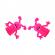 Set 2 marionete degete Monster, pink, 5 cm, Vivo MONSTER-PINK3