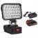 Lampa de lucru, baterie li-ion 48v, 57led, 120w, rotativa