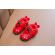 Pantofi imblaniti rosii - cirese (marime disponibila: marimea 21)