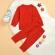 Pijama rosie pentru copii - snowman (marime disponibila: 6-9 luni (marimea 19