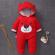 Combinezon rosu plusat - teddy (marime disponibila: 3-6 luni (marimea 18