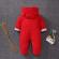 Combinezon rosu plusat - teddy (marime disponibila: 9-12 luni (marimea 20