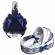 Lumanare botez glob cu dantela si trusou botez in landou, decor bleumarin,