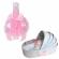 Lumanare botez glob cu dantela si trusou botez in landou, decor roz, denikos®