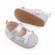 Pantofiori argintii cu fundita (marime disponibila: 6-9 luni (marimea 19