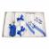 Trusou botez cu mesaj si lumanare eleganta glob cu dantela, decor albastru,
