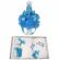 Trusou botez cu mesaj si lumanare eleganta glob cu dantela, decor turcoaz,
