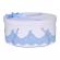 Cutie trusou botez dantela bleu eleganta si o fundita asortata, denikos® 824