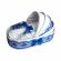 Lumanare botez personalizata si trusou botez in landou, decor albastru,