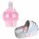 Lumanare botez personalizata si trusou botez in landou, decor roz, denikos® 782